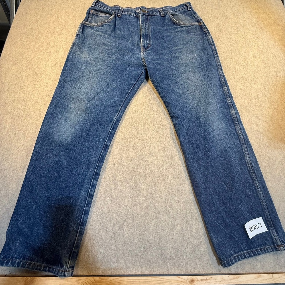 Key Industries Mens Straight Leg Denim Jeans Medium Wash Blue Workwear 27 Inseam